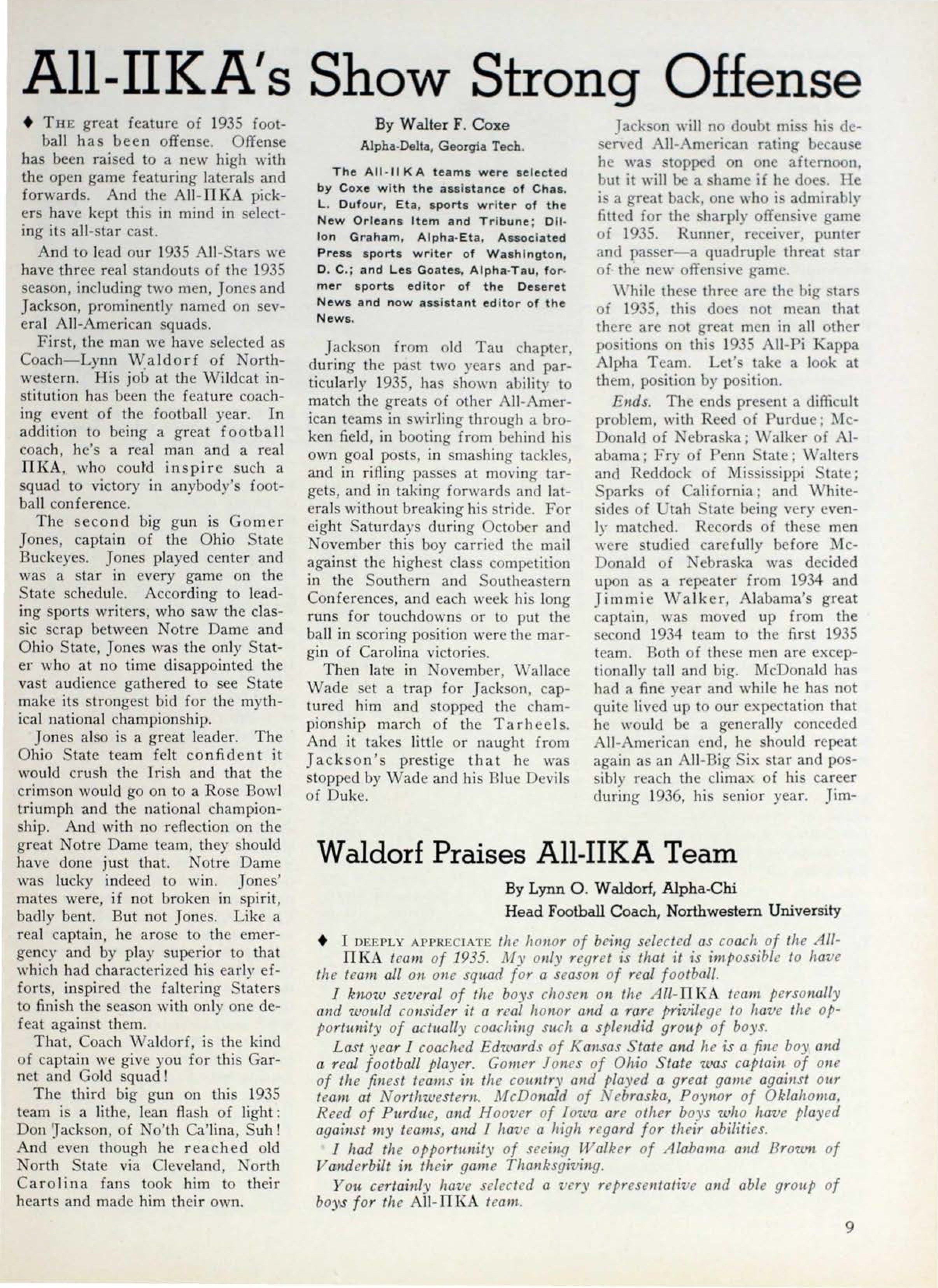 All-Pi Kappa Alpha's Show Strong Offense